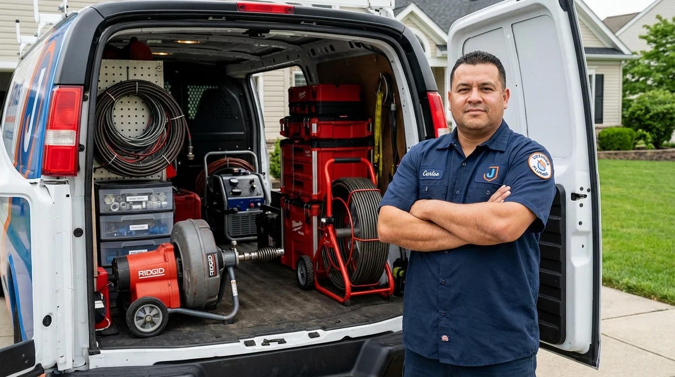 Professional drain cleaning equipment and Johns Plumbing LLC plumber in Atlanta